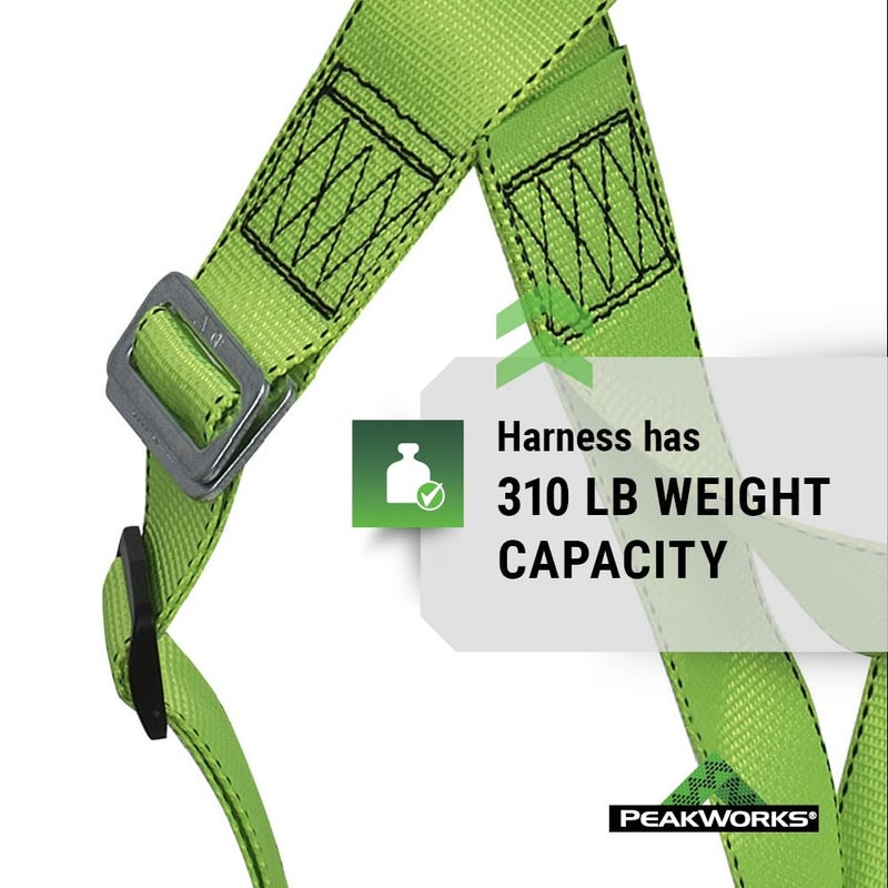 PeakWorks Compliance Series Safety Harness - Class A Fall Arrest Harness - CSA & ANSI Compliant Fall Protection - 310 lbs Capacity - Universal Size - Image 5